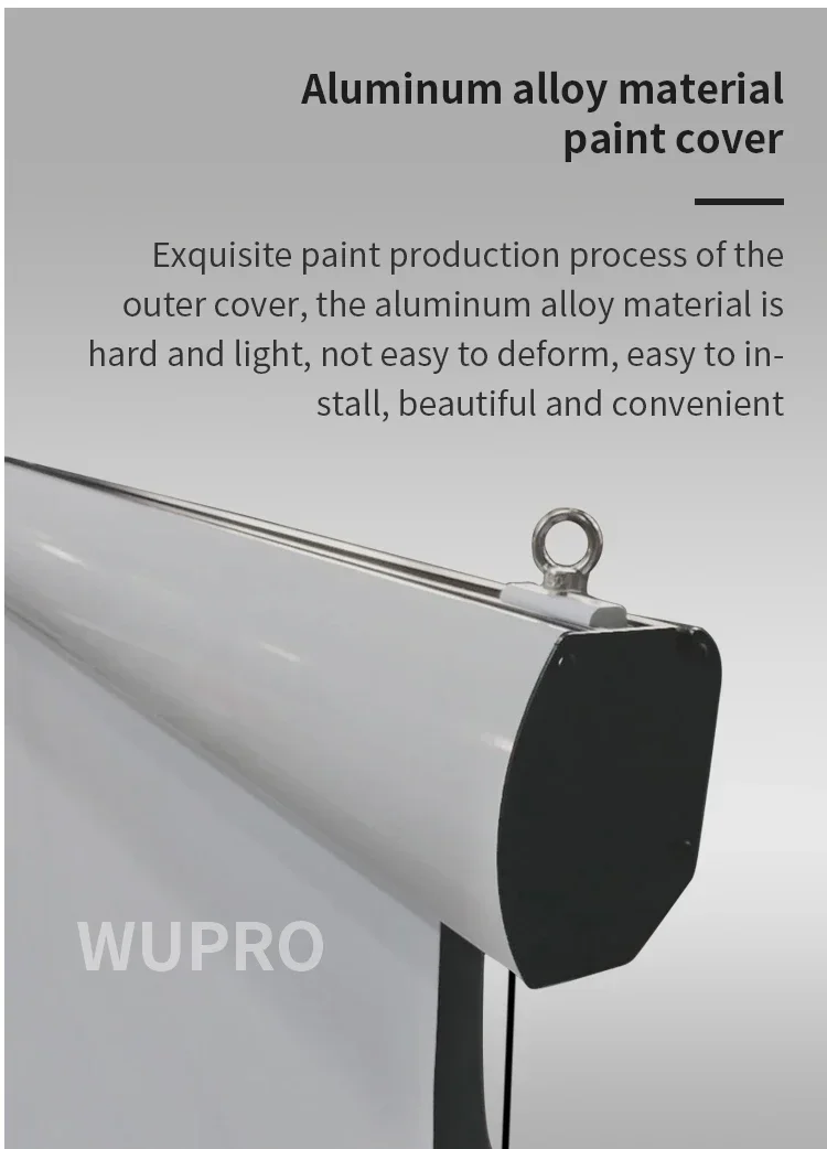 Wupro CBSP PET Crystal 120 polegadas Tela de projeção elétrica Drop Down CLR ALR UST Tela de projetor elétrico