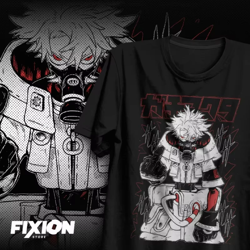 Camiseta estampada de Anime Gachiakuta para hombre, camiseta cómoda de algodón pesado informal de manga corta Y2k de gran tamaño para hombre