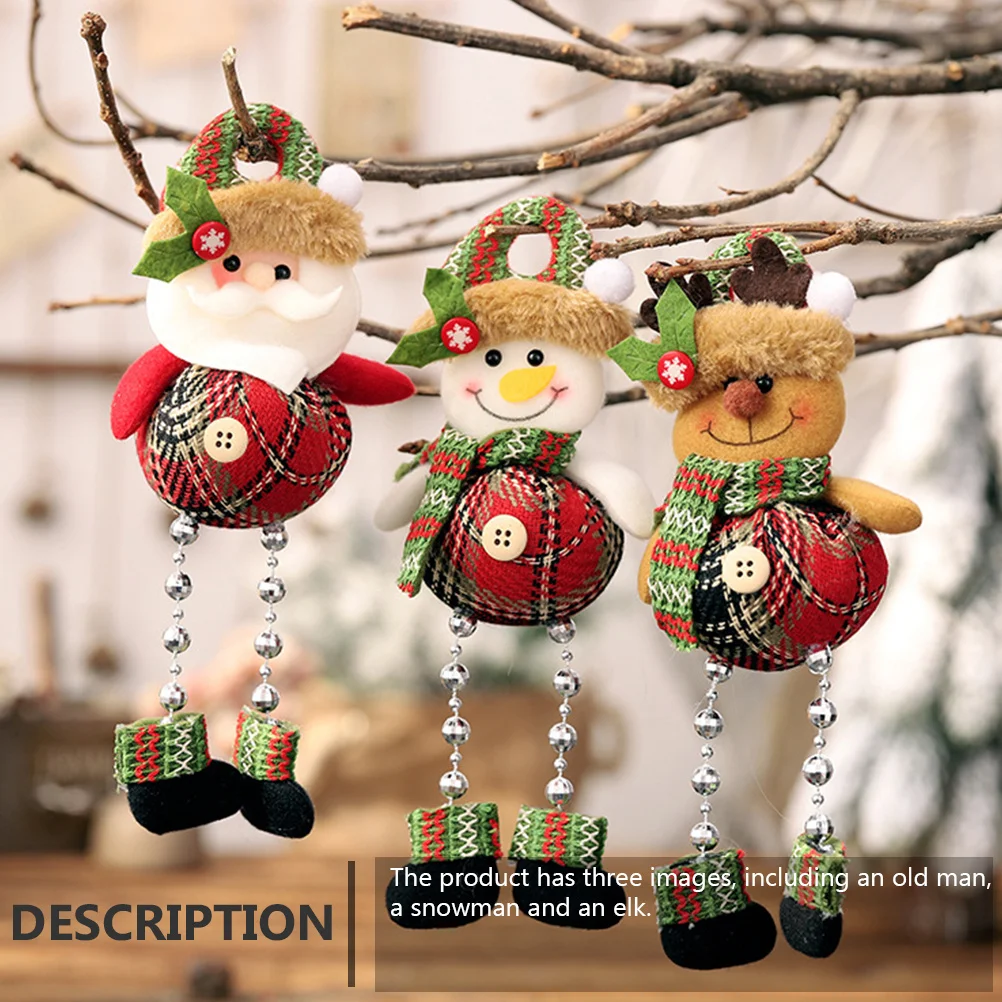 

3 Pcs/Set Decoration Christmas Tree Pendant Holiday Decorations Festival Supplies Ornaments for Cute