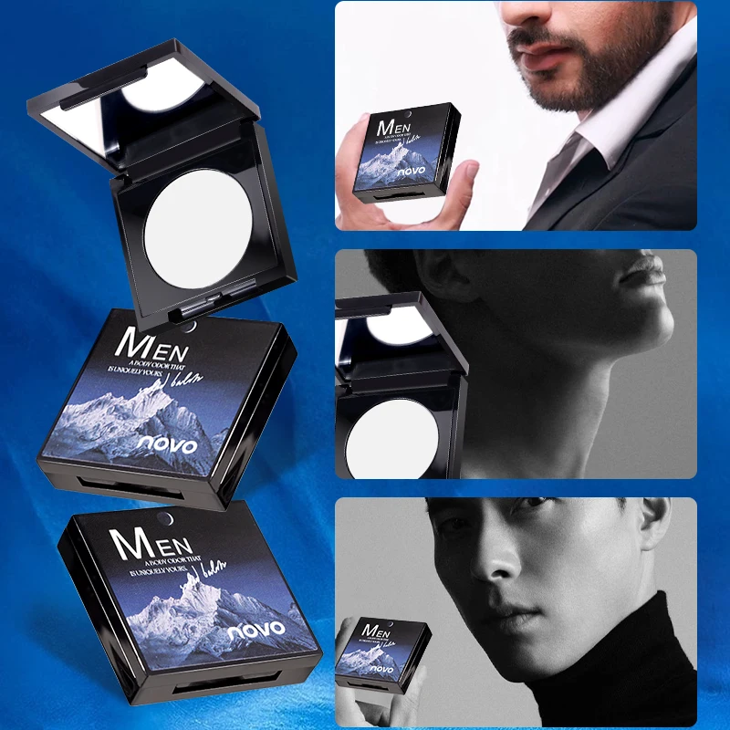 

Portable Men Solid Perfume, Beard Balm With Sandalwood Oil, Moisturizing & Long-Lasting Hold, Alcohol-Free Wax & Softness