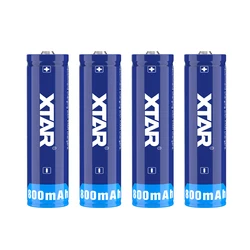 4PCS XTAR 14500 800mAh Battery Rechargeable 14500 800mAh 3.7V Battery Flashlight Battery