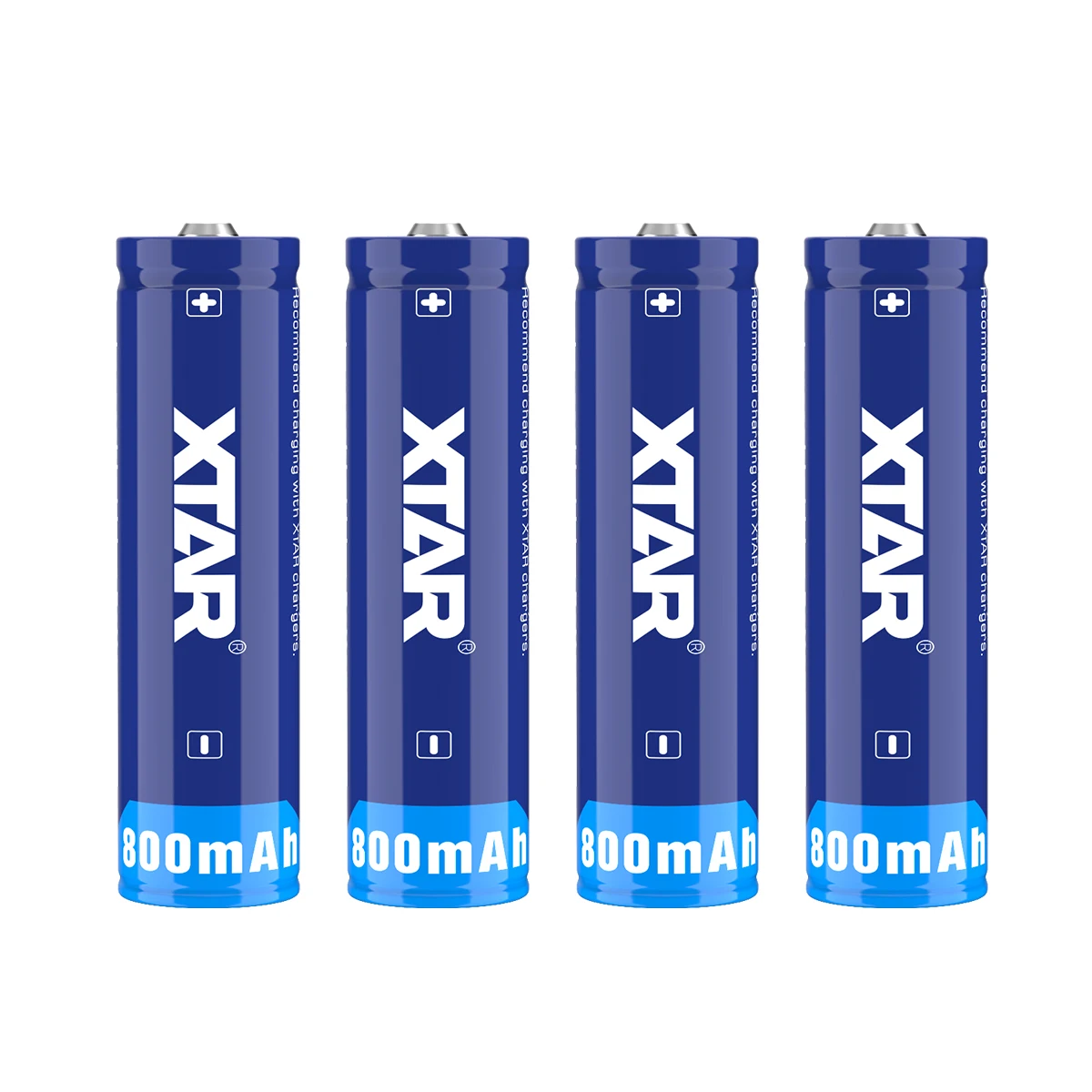 4PCS XTAR 14500 800mAh Battery Rechargeable 14500 800mAh 3.7V Battery Flashlight Battery