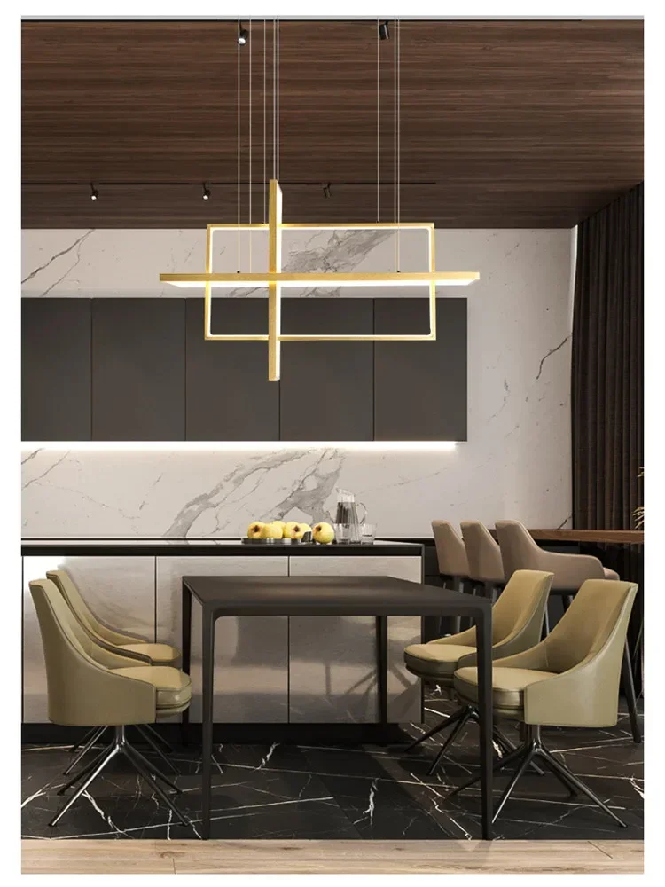 Led chandelier kitchen living room dining  bed office postmodern attic rectangular ceiling Chandelier