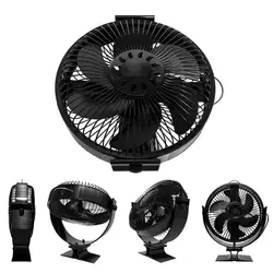 Estufa de calor con ventilador de 6 aspas con cubierta, quemador de leña, ventilador para hogar de gran volumen de aire ecológico y silencioso, distribución eficiente del calor