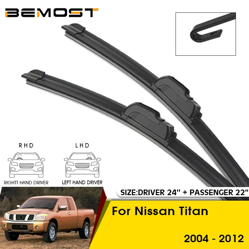 Car Wiper Blades For Nissan Titan 2004-2012 Windshield Windscreen Front Window Blades 24