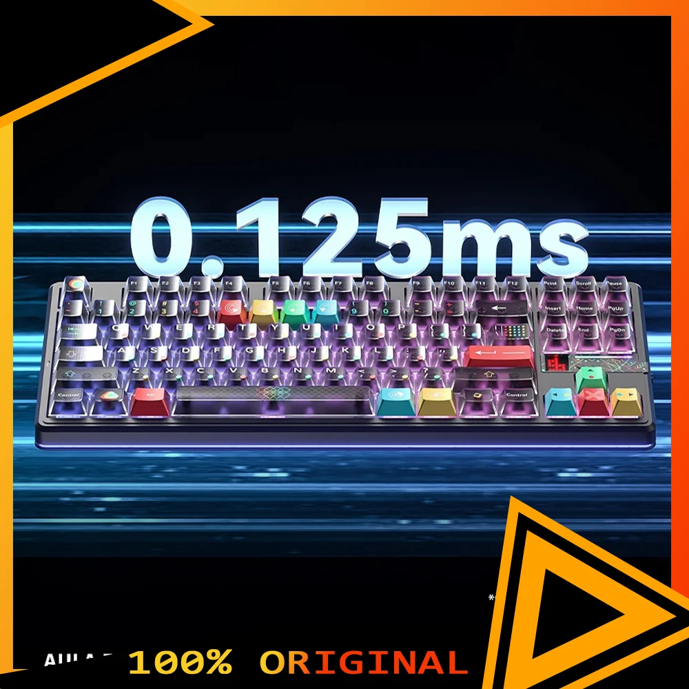 

AULA F87Pro V2 Mechanical Keyboard Three Mode Wireless RGB 8000mAh Gaming Keyboard PBT Gasket Pc Gamer Accessories Mac Keyboard