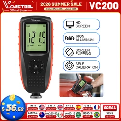 VDIAGTOOL VC200 Coating Thickness Tester Backlight Car Paint Thickness Gauge Calibration Function Thickness Meter Rotated Screen