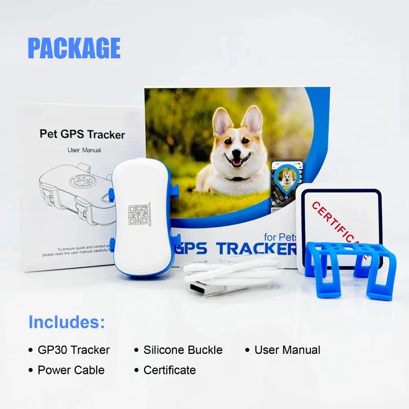 

‌4G Dog Cat GPS Tracker for Pets - Waterproof Smart Locator with App, Live Tracking & Light/Sound Search