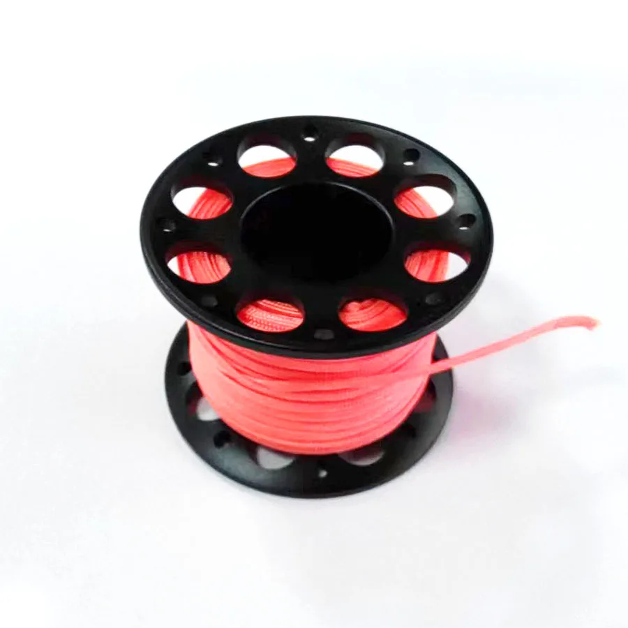 Scuba Diving Aluminum Spool Finger Reel, Multi‑Color SMB Surface Marker Buoy Line Winder with Hand Wheel