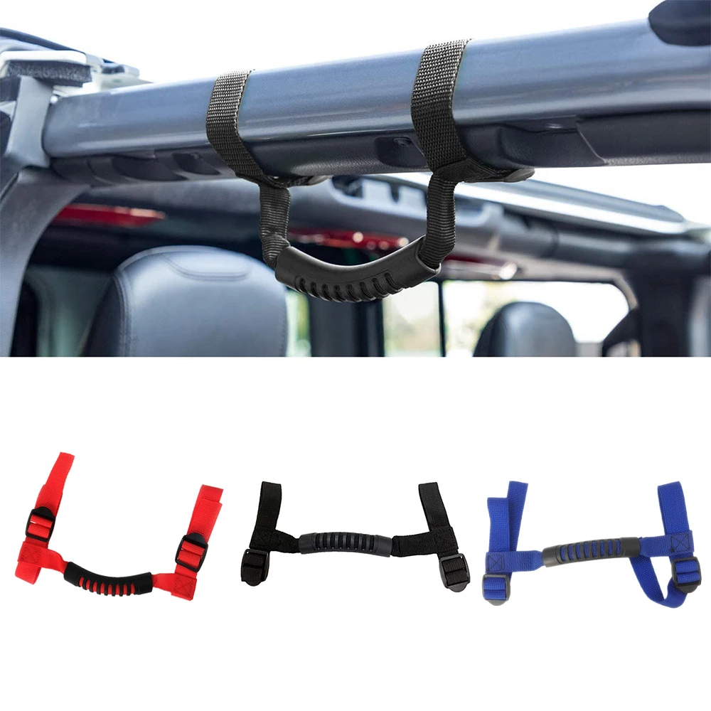 

1pcs/4pcs Armrest Top Grab Handles Grip Bar Pulling Tab Roll Bar Mount For Jeep Wrangler CJ TJ JK JL Sports Sahara Rubicon