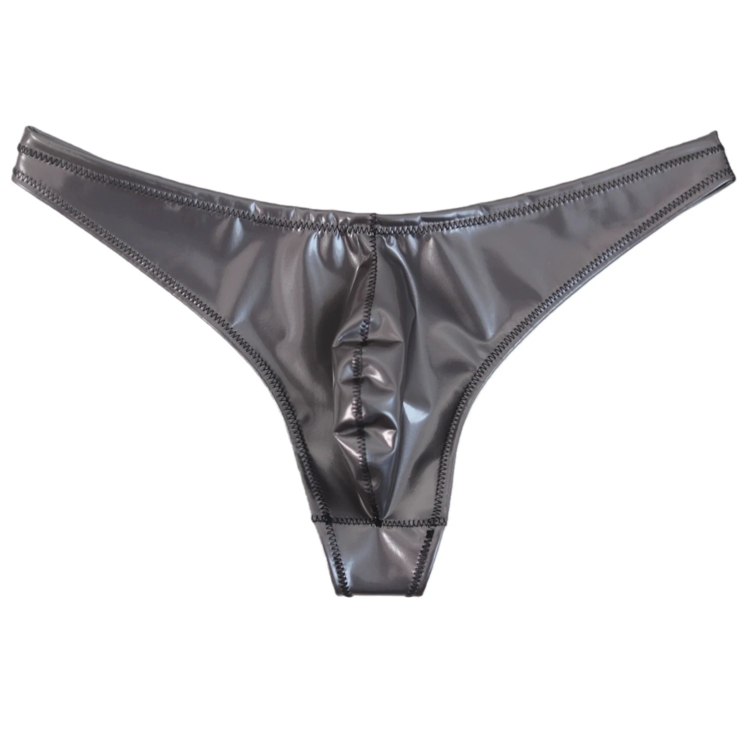 

Mens S-3XL PVC Jockstrap With Convex Pouch Shiny PU Leather Tanga String Thong Bikini Briefs Underwear Hot Sexy Tight Underpants