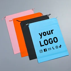 50-pack colorful frosted drawstring bags clothing storage bags clothing shoe packaging bags with customizable logos
