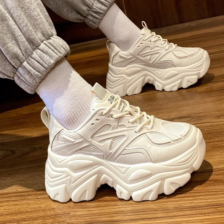 

Женские модные белые кроссовки на платформе в стиле Dad Shoes, весна-осень 2023, новые повседневные модные кроссовки