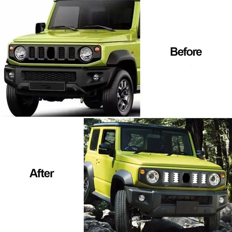 Efficient- Front Grille LED Daytime Running Light Turn Signal Lamps Yellow+White for Suzuki Jimny 2019-2022 Accessories, 4PCS