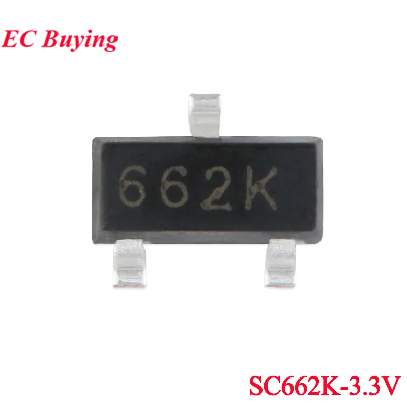 100Pcs/5pcs SC662K 662K SC662K-3.3V SOT-23 250mA Low Dropout Voltage Regulator Chip IC