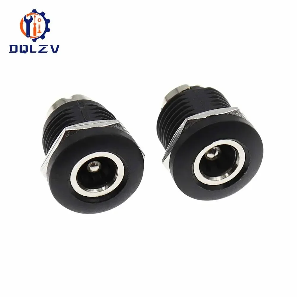 5PCS DC Large Current Charging Jack 5.5x2.5mm / 5.5x2.1mm Female Panel Mount Connector 5.5x2.5/2.1mm Socket Connector