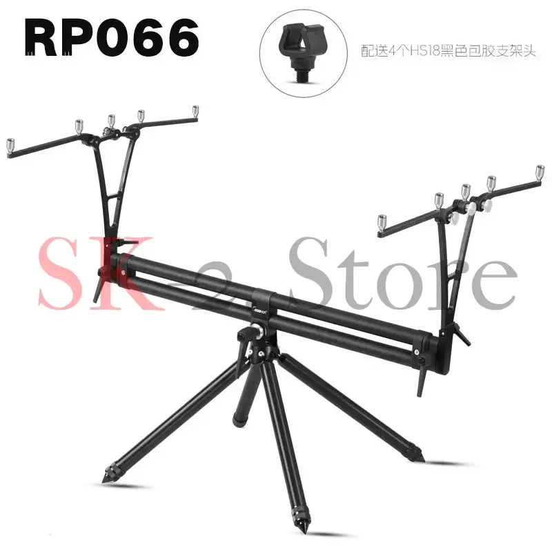All-metal bracket quick folding four-head European throwing rod sea rod folding bracket multi-angle