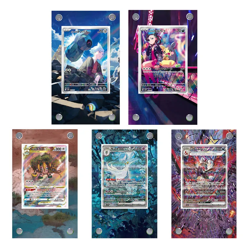 Pokemon Ptcg Sv9 Steven Stone Marnie Lillie Cards Brick Acrylic Expanded Painting Stuck Brick Game Collection Card Display Stand