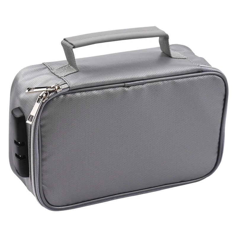 

A27F-сумка для документов, безопасный органайзер с 3-значным замком, застежка-молния, сумка для пожара и воды, многослойный чехол для карт