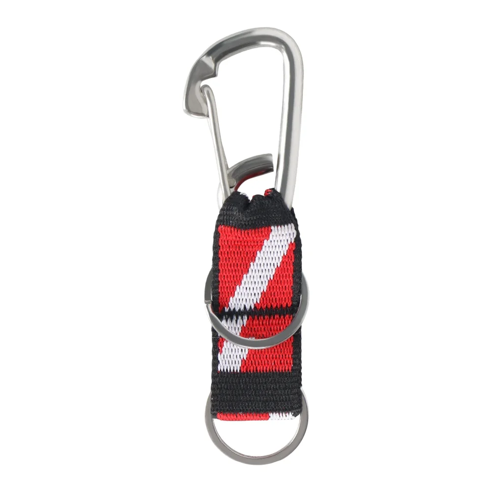 Scuba Diving Dual Split Ring Connector with Snap Clips Designed for Compatibility with Standard Diving Harnesses and Rigging