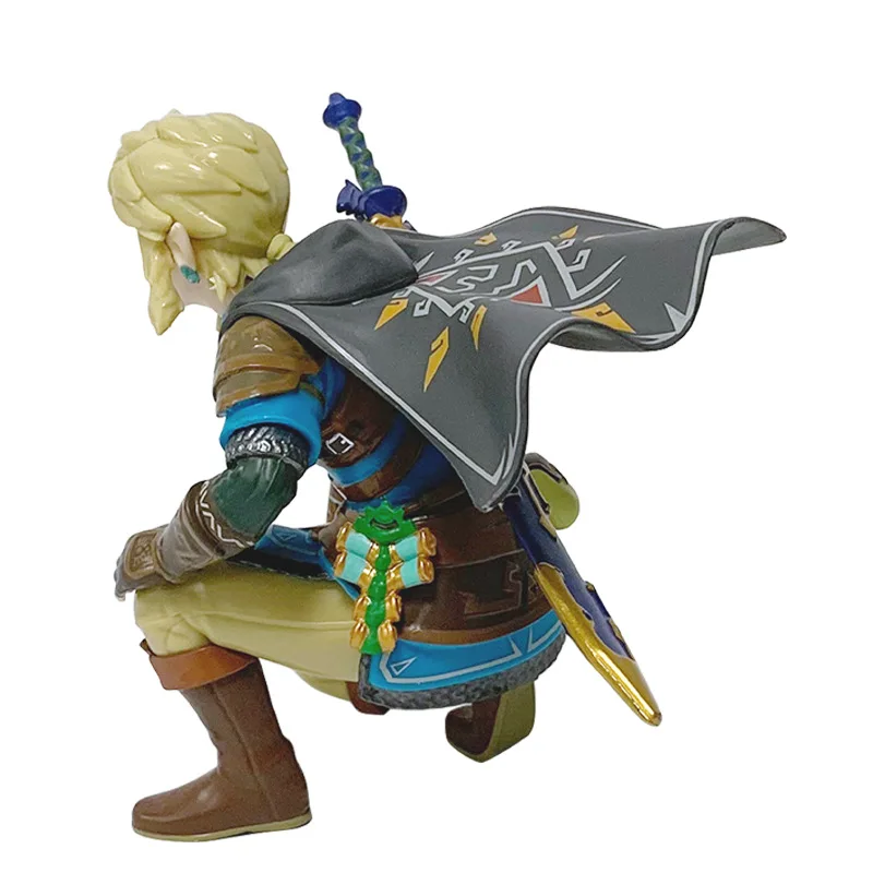 NEWLegend of Zelda Kingdom Tears Squatting Position Link Handmade PVC Model Game Peripheral Handmade Model Doll Desktop Ornament