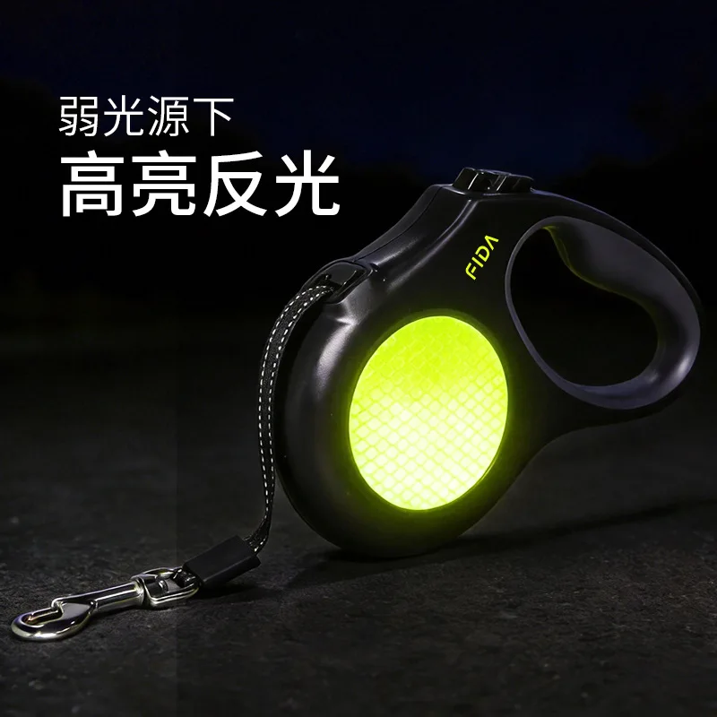 LL High Visibility Reflective Automatic Retractable Pet Leash Outdoor Dog Walking Accessory