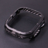 Forging Carbon Fiber Case For Apple Watch S8 S9 Ultra 2 49MM Aramid Fiber Cover