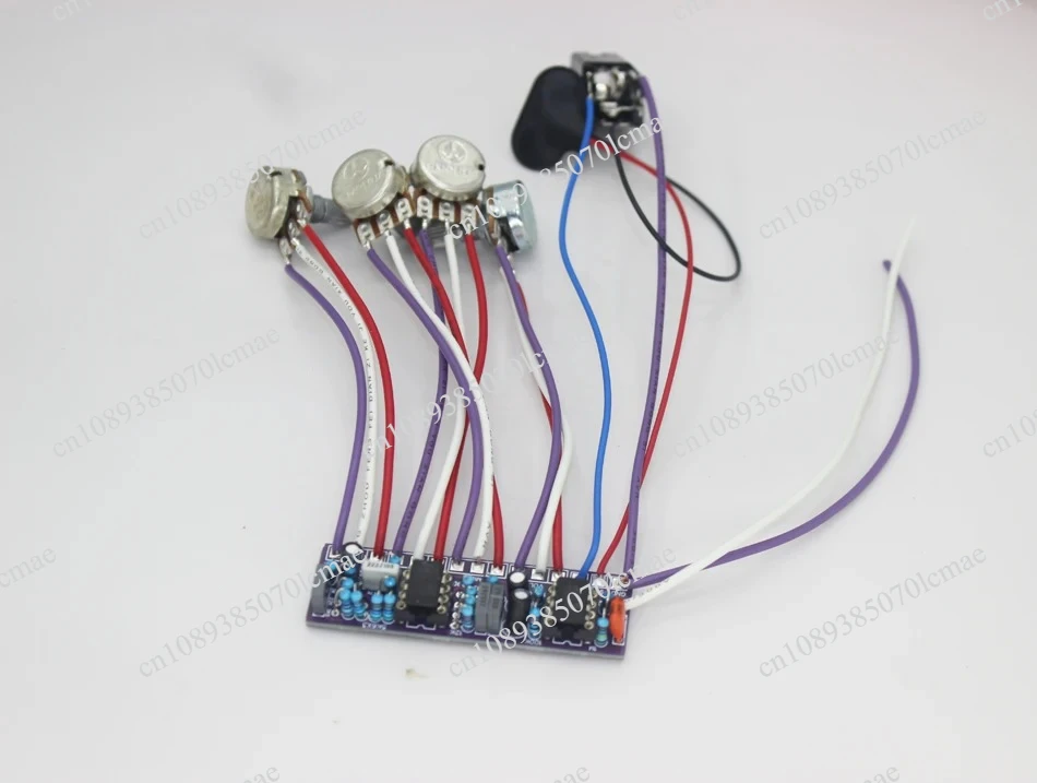 DIY Bass Guitar Preamp EQ Circuit, 3-Piece Built-In Preamplifier Kit for Bass Guitar Modification and Upgrade