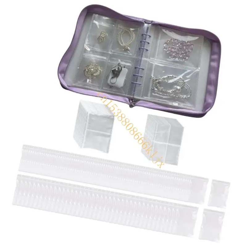 

Книга для хранения портативных украшений с прозрачными мешками для перемещения ожерелья Серьера кольца Организатор Ювелирные