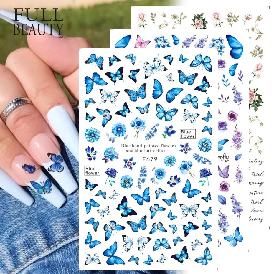 

500Pcs Nail Sticker Set Summer Water Decal Nail Art Ink Flowers Leaves Graffiti Slider for Nail Decoration Foils Tattoo