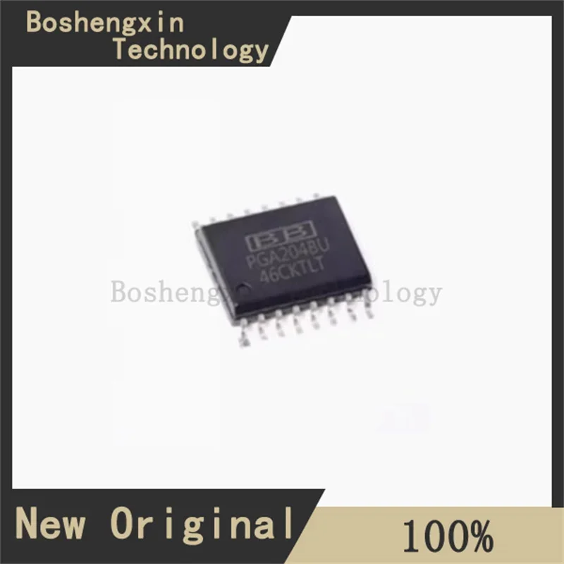 1Pcs PGA204 50μV offset voltage, g=1, 10, 100, 1000 programmable gain instrumentation amplifier PGA204BU SOIC-16-300mil