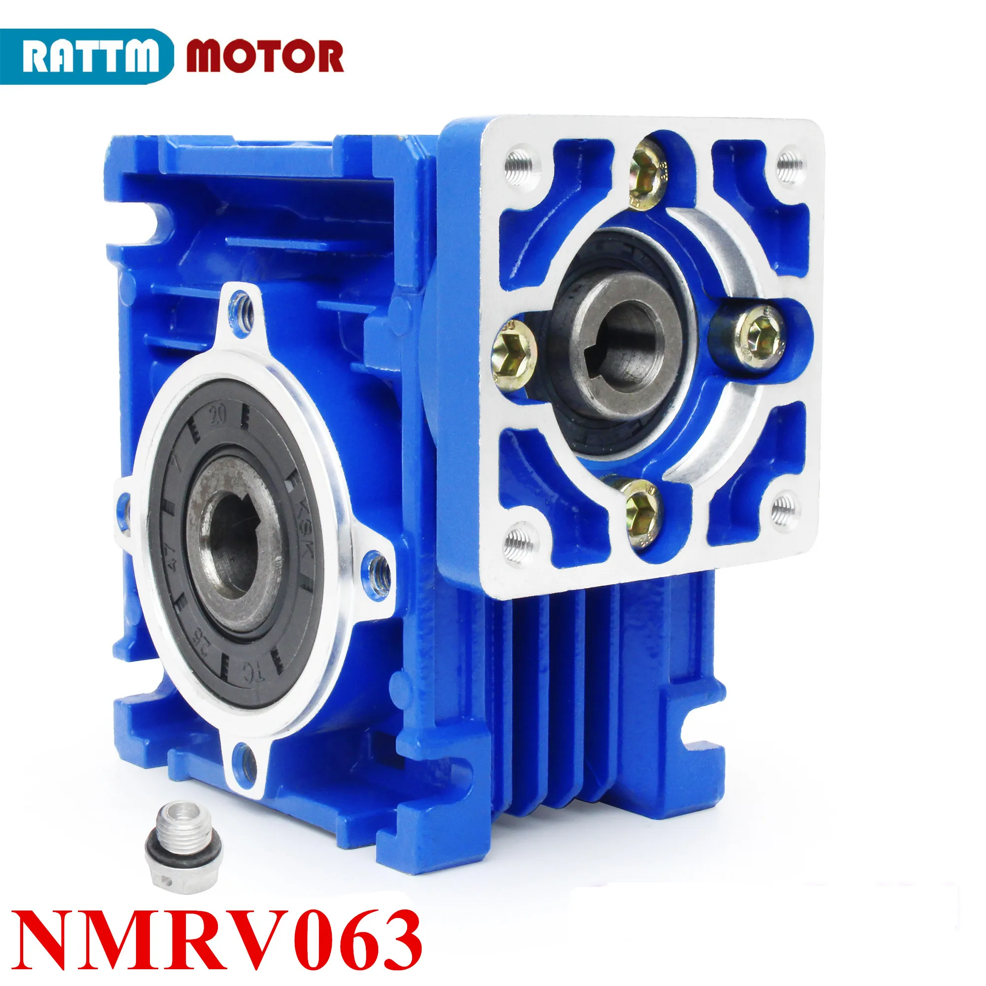 

NMRV063 Gearbox Reducer Worm Gear Ratio 5:1 to 100:1 For Nema 42 Servo Stepper motor Flange 80/110/130