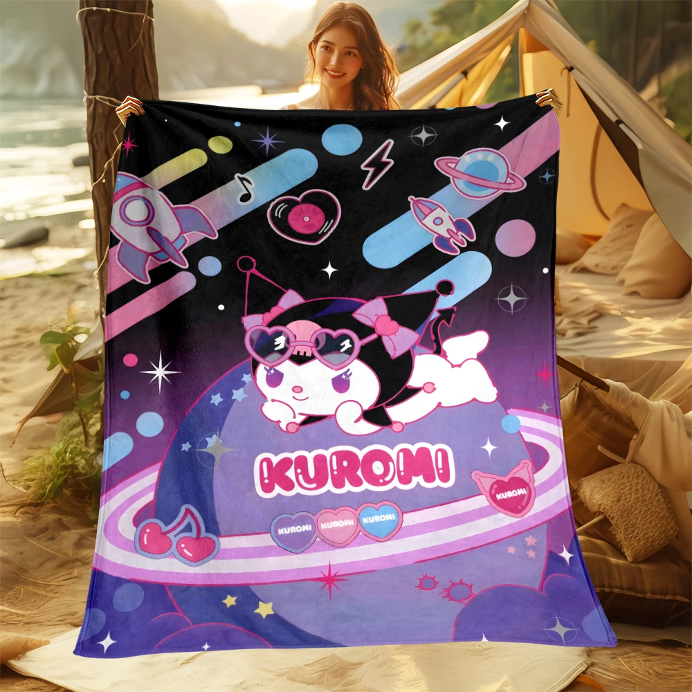 Cartoon Kulomi blanket - lightweight flannel throw sofa, bed, knee, travel,  living room, office, sofa, chair, blanket plaid