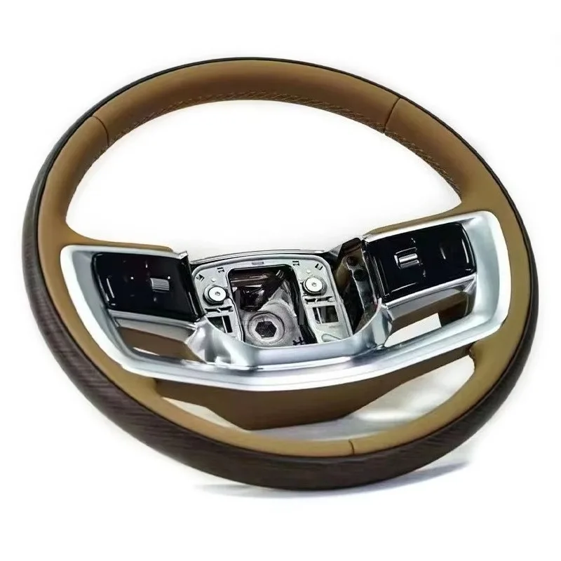 LUJESS Car New Style Black/Red Peach Wood Steering Wheel Assembly Fit for Land Rover Range Rover Vogue Upgrades 2023 L460