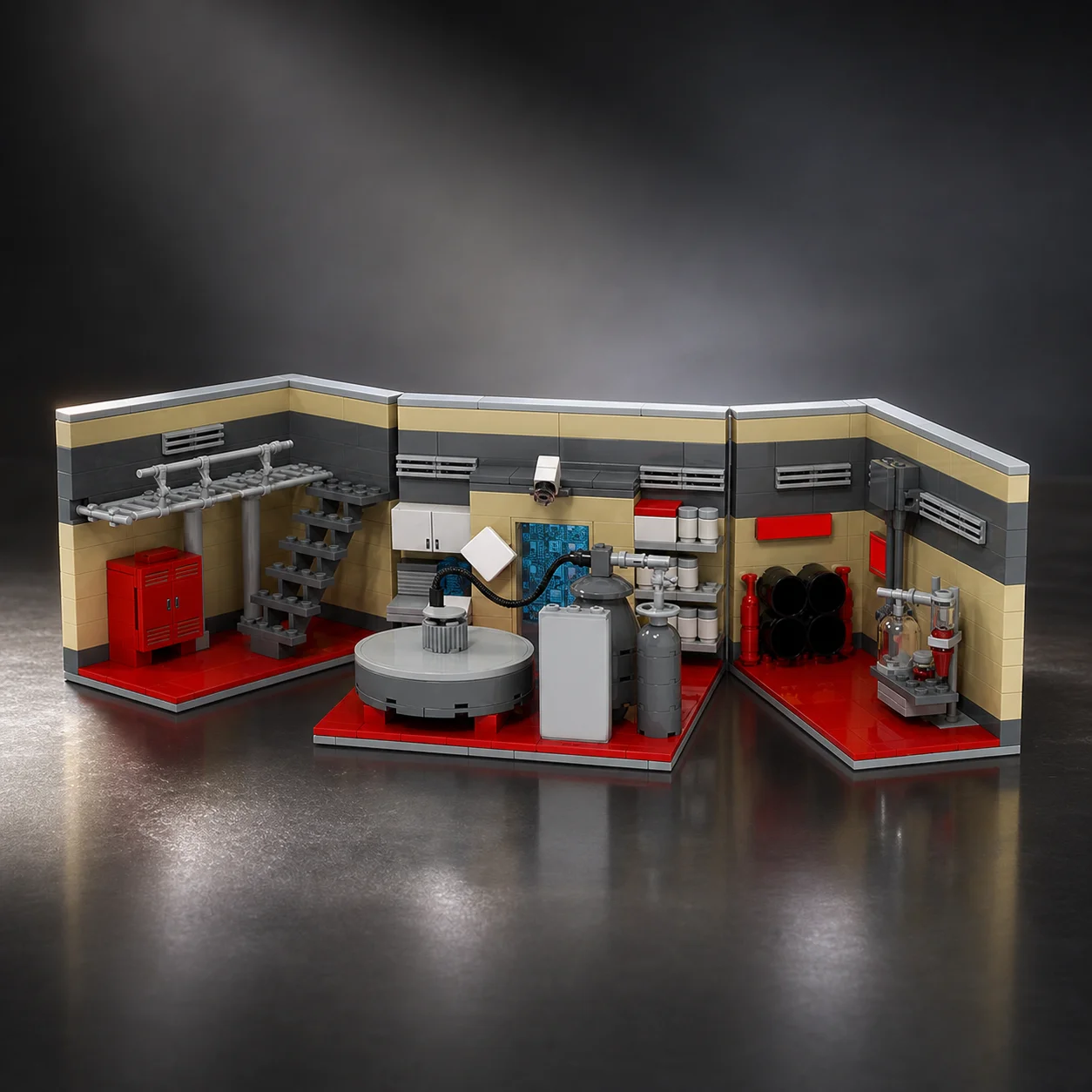 

MOC Underground Chemical Lab Building Blocks Set Industrial Laboratory Scene Bricks Model DIY Toy Gift for Adults