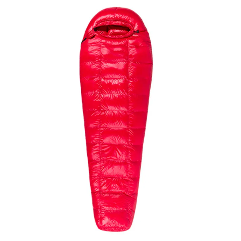

Lightweight Ultra Mummy Down Sleeping Bag for Winter Cold Weather Camping Single Nylon Fabric with Duck Down Filling Adults