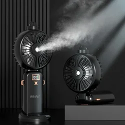 Mini Handheld Small Fan Portable Desk Misting Fan USB Rechargeable Portable Small Air Cooler Cooling Spray Humidifier Fan