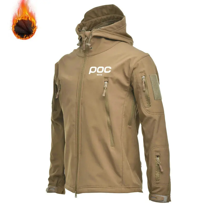 MOTO POC Waterproof Thermal Cycling Jacket Windbreaker Ski Coat Hiking Rain Camping Fishing Tactical Clothing Men&Women S-3XL