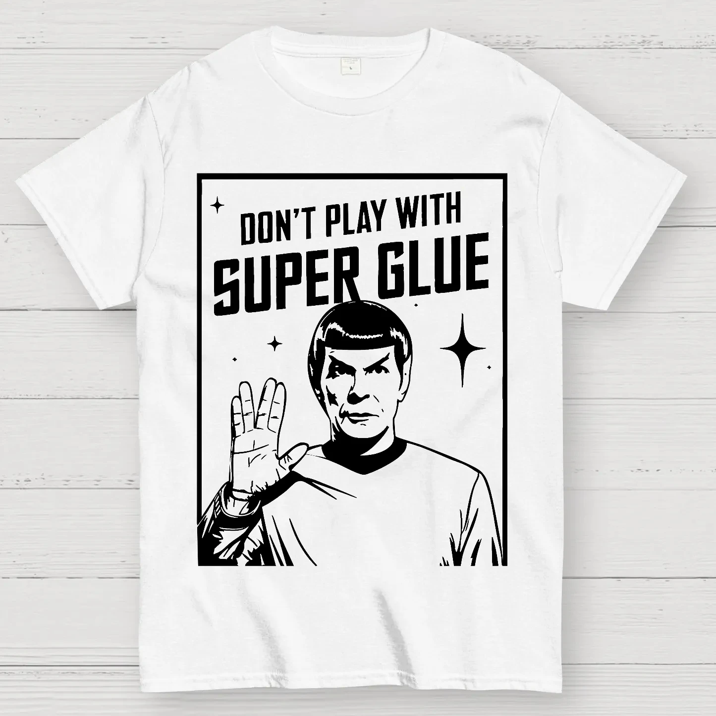 2026 New Funny Don't Play With Super Glue Stars Treks T Shirt Men's Cotton Unique T-Shirts O Neck Tees Short Sleeve Clothes