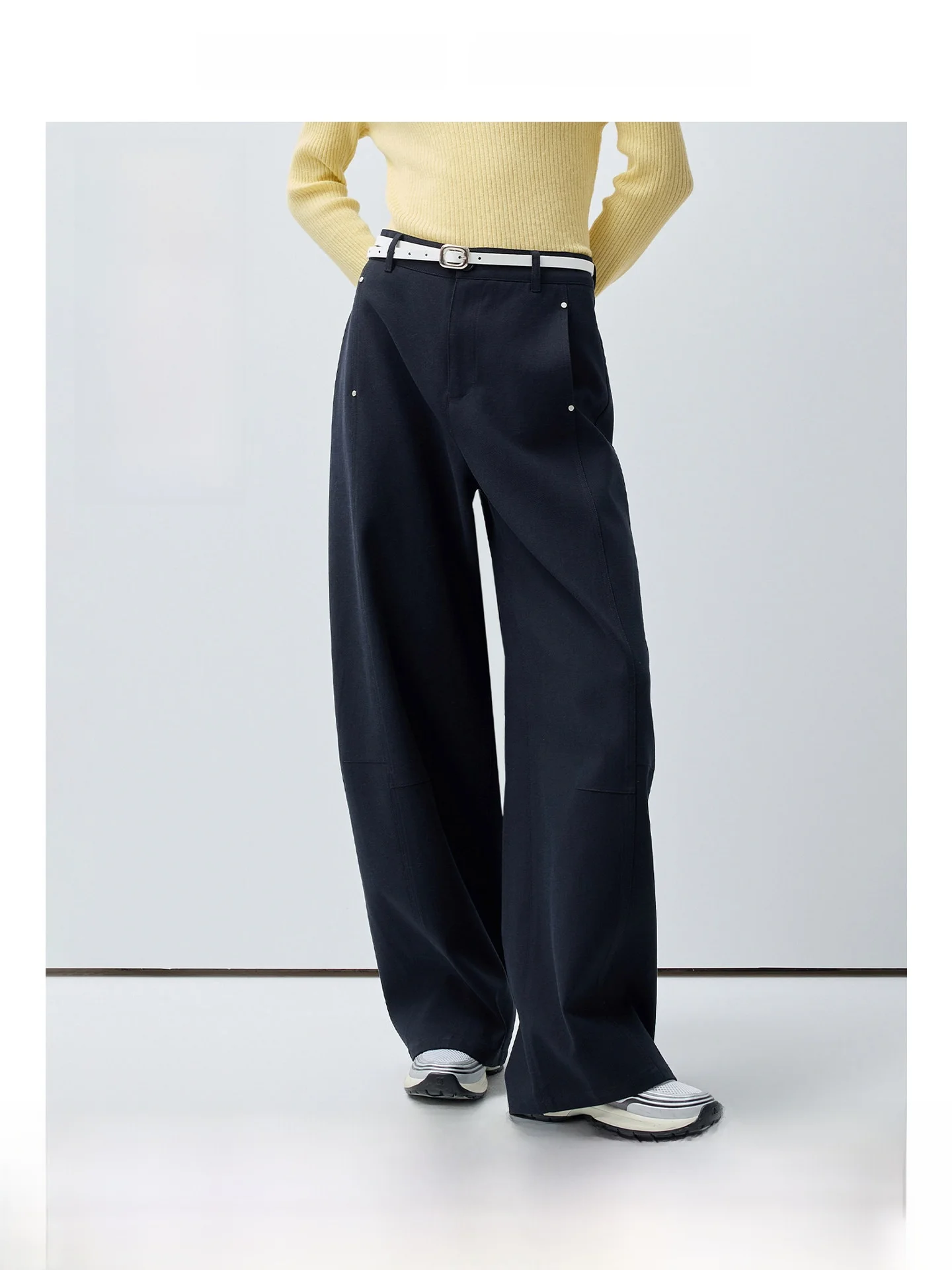 

High Waist Wide Leg Pants for plus Size Women Casual Versatile Spring Slimming Pants by Ruige Comfortable Loose Fit Trousers