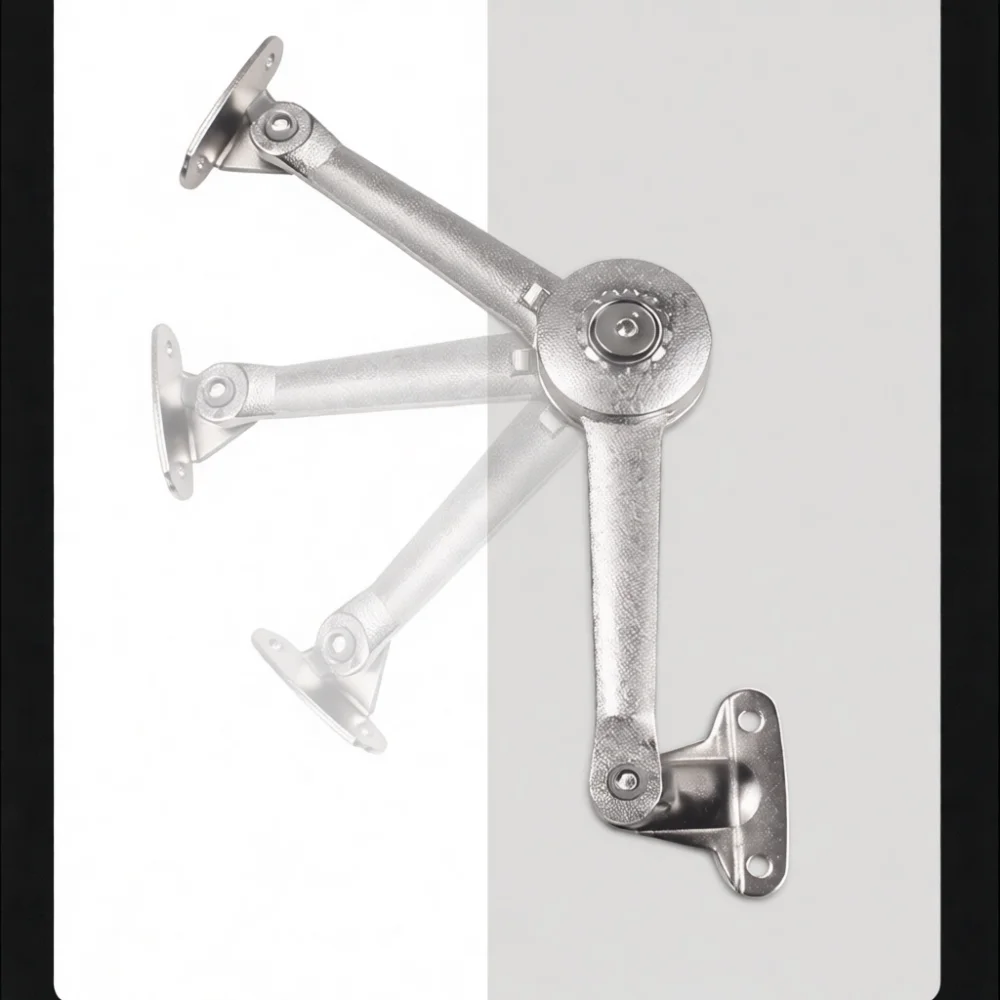 Adjustable Hydraulic Buffer For Glass Cabinet Door Support Rod Free Stop Furniture Hardware Lift Up Fold Down Hinge
