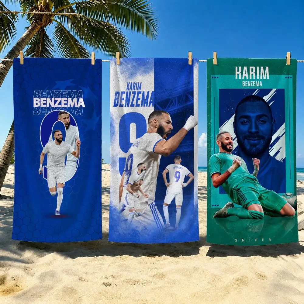 Athlete K-Karim Benzema Towel Towel Soft Pool Gift For Travel Gym Shower Cool Camping Quick Dry Sports  Large Beach Towel