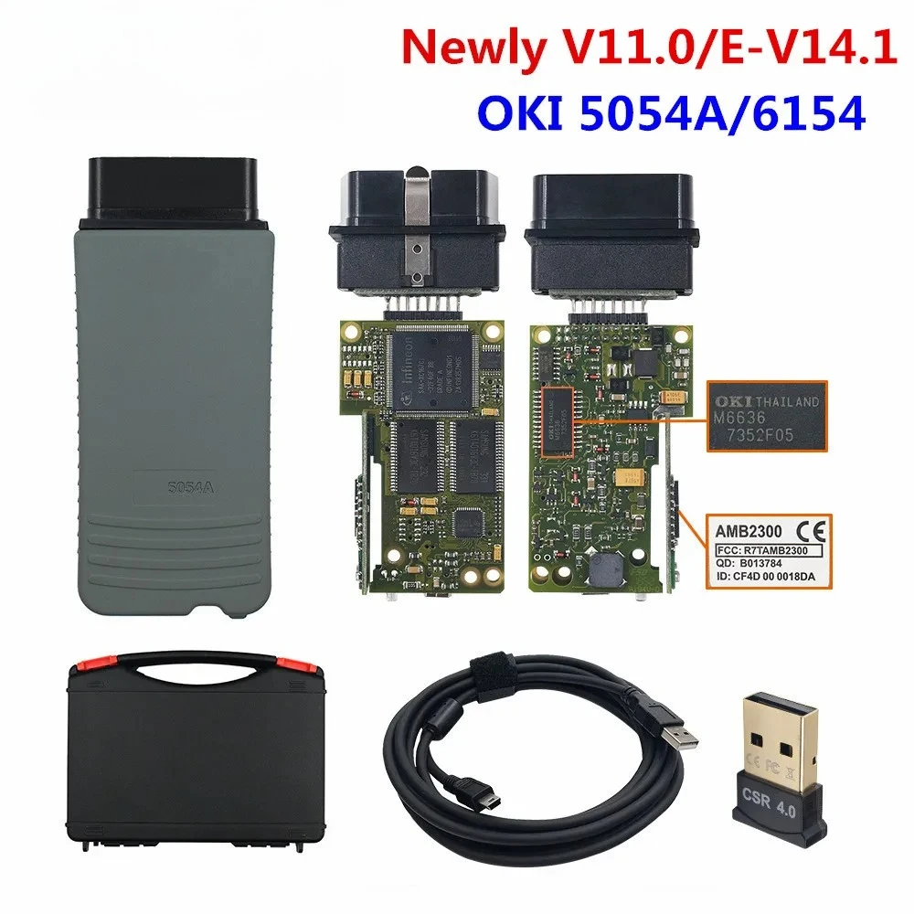 5054A V11.0 Original OKI Bluetooth 5.0-Compatible AMB2300 5054A E-V14.1 6154 WIFI UDS V14.1 For V Group OBD2 Car Diagnostic Too