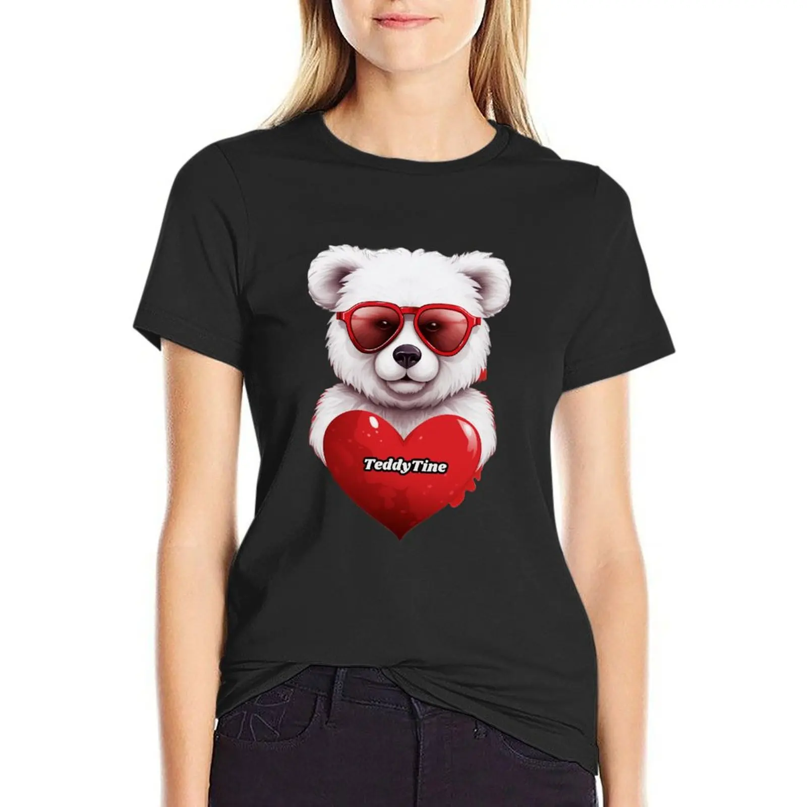 

TeddyTine T-Shirt oversized plain Blouse customs Woman fashion
