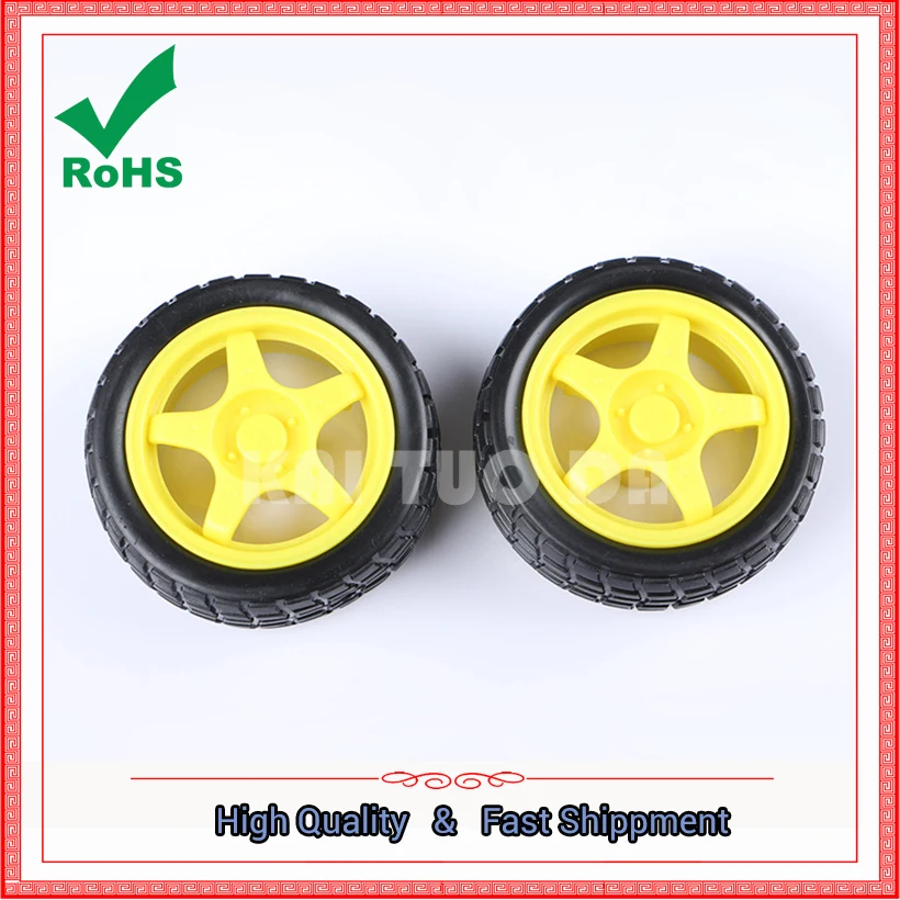 Rubber Wheels / Robot / Track Inspection Line Car Accessories Smart Car Tire Chassis Wheels 40g