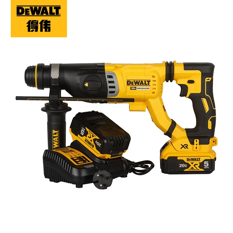 DeWalt Lithium 20V Brushless 28mm Hammer 2x5.0Ah Set DCH263P2