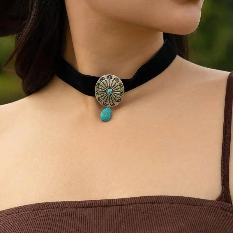 Necklace Stone Choker Stylish Conch Choker Necklace For Women Girl J78E