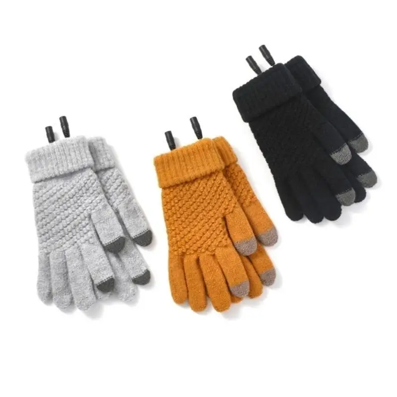

R53C Winter USB Heated Gloves with Touchscreens Capability Soft Comfortable Easy Clean