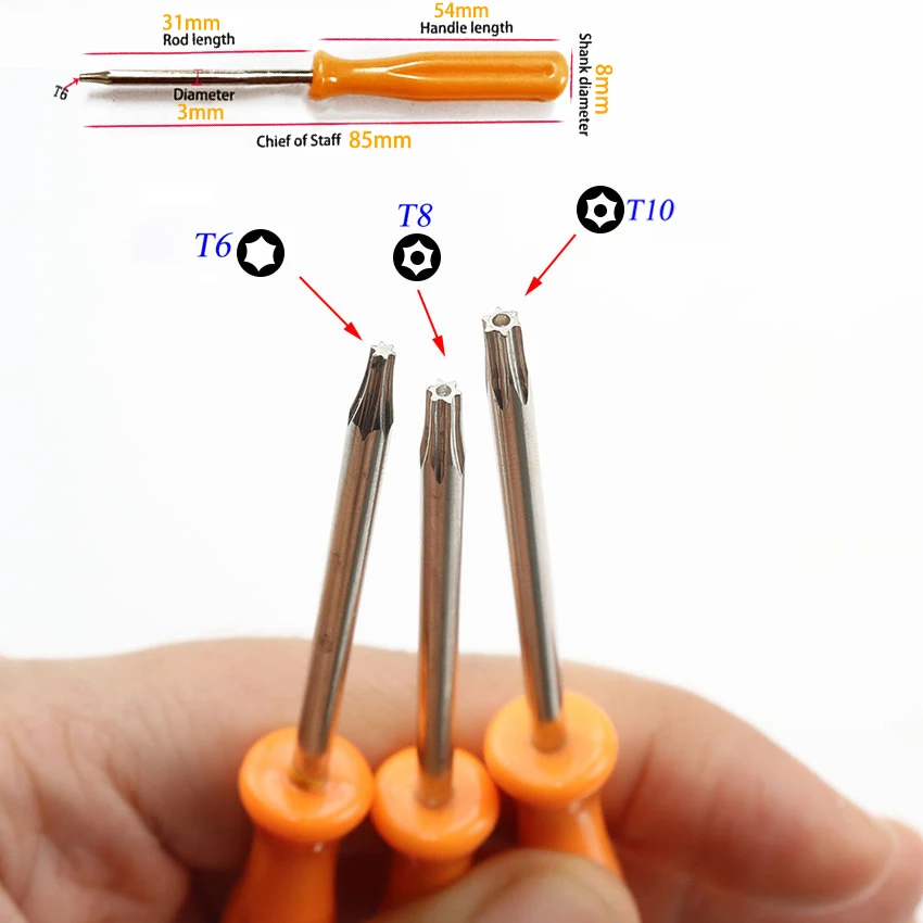 Cltgxdd 10Piece Torx T6 T8 T10 Safety Screwdriver For Xbox One 360 Series PS3 PS4 PS5 Anti Tamper Hole Repair And Opening Tool