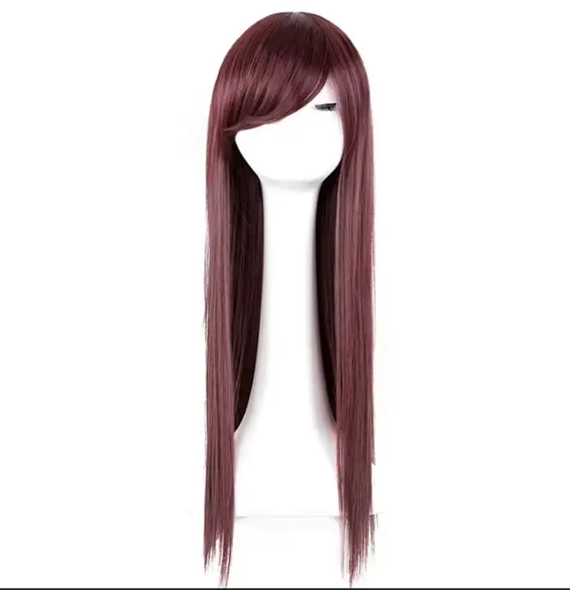 Fei-show cheveux synthétiques fibre résistante à la chaleur longue droite Blonde perruques Cosplay Costume carnaval Halloween fête femmes postiche